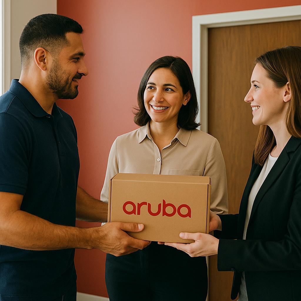 Delivery of HP Aruba box