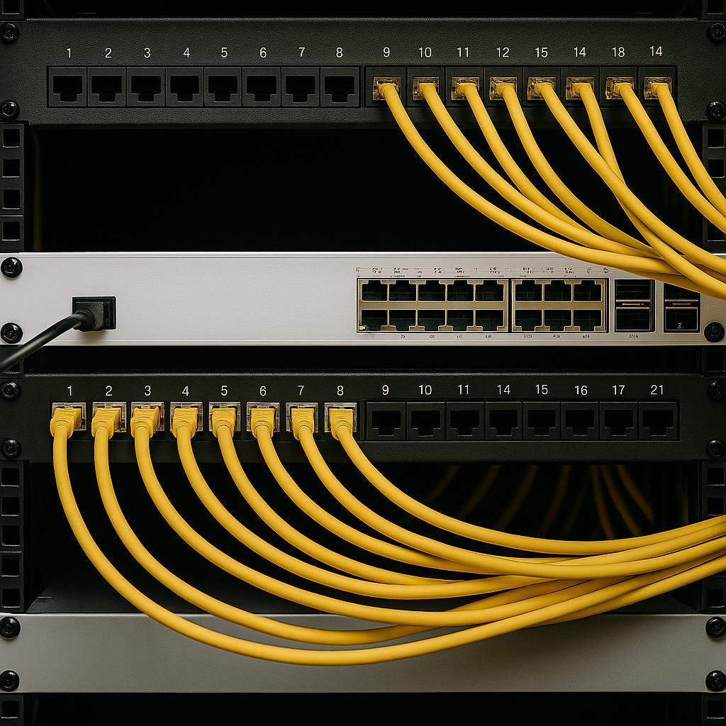 Network rack cabling management
