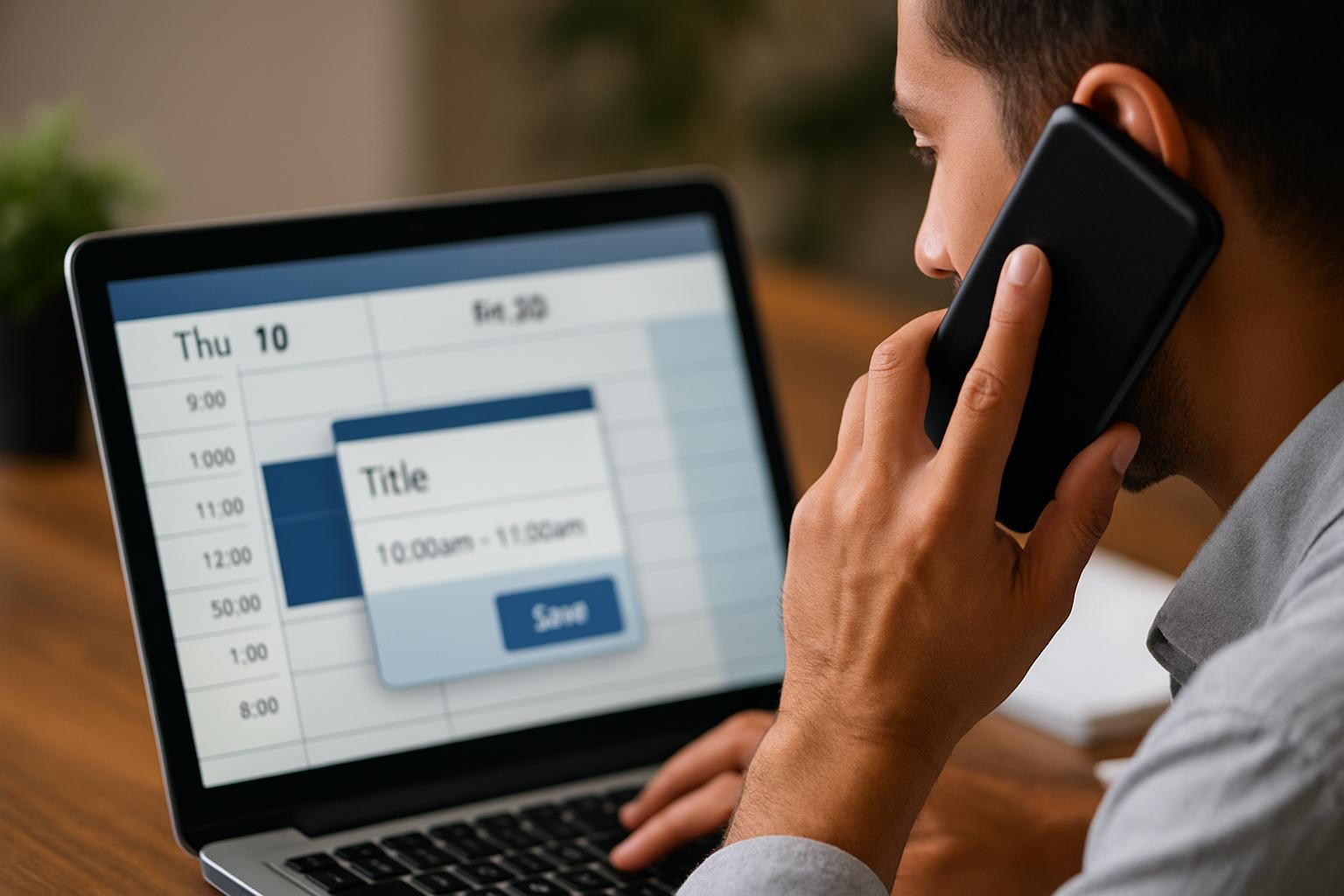 Scheduling on phone and calendar